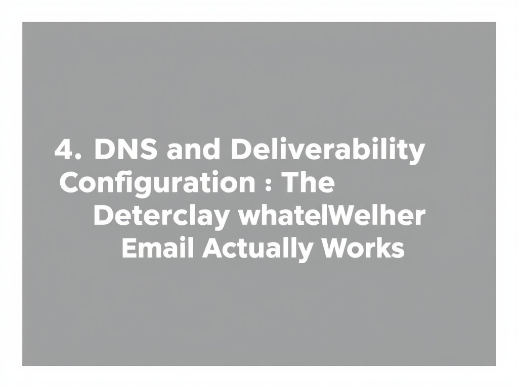 4. DNS and Deliverability Configuration — The Technical Layer That Determines Wh