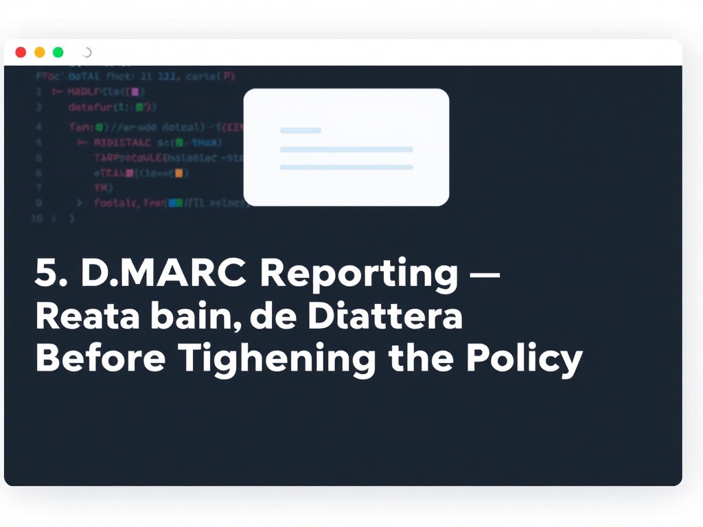 5. DMARC Reporting — Reading the Data Before Tightening the Policy